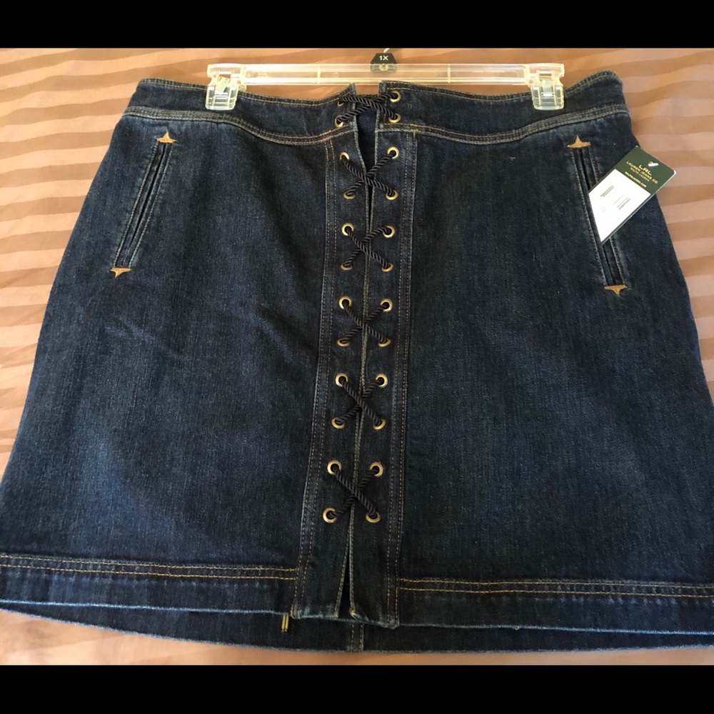 Ralph Lauren Blue Jean Skirt Size 16 NWT